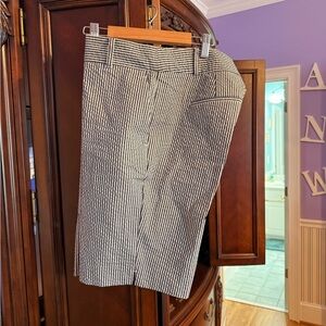 Black and White Striped Shorts